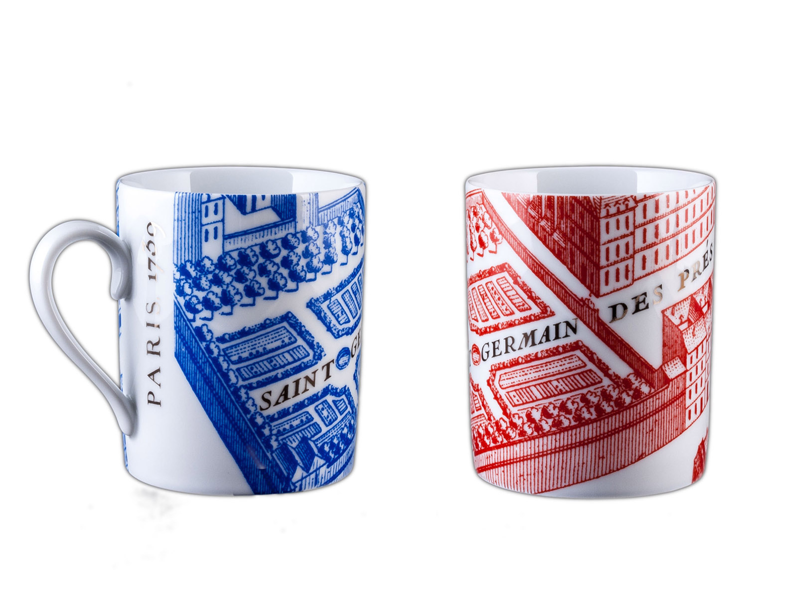 MUG SAINT-GERMAIN BLEU ROUGE - MUG SAINT-GERMAIN BLUE RED