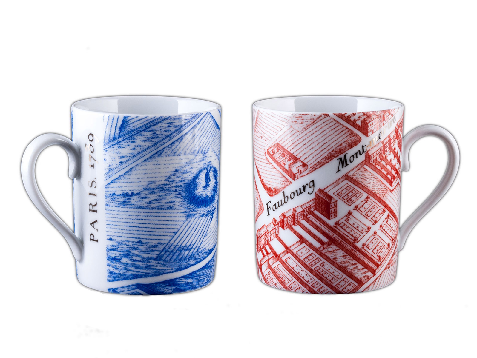MUG MONTMARTRE BLEU ROUGE - MUG MONTMARTRE BLUE RED