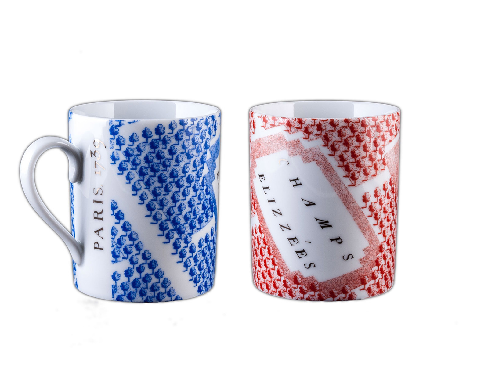 MUG CHAMPS ELIZZEES BLEU ROUGE - MUG CHAMPS ELIZZEES BLUE RED