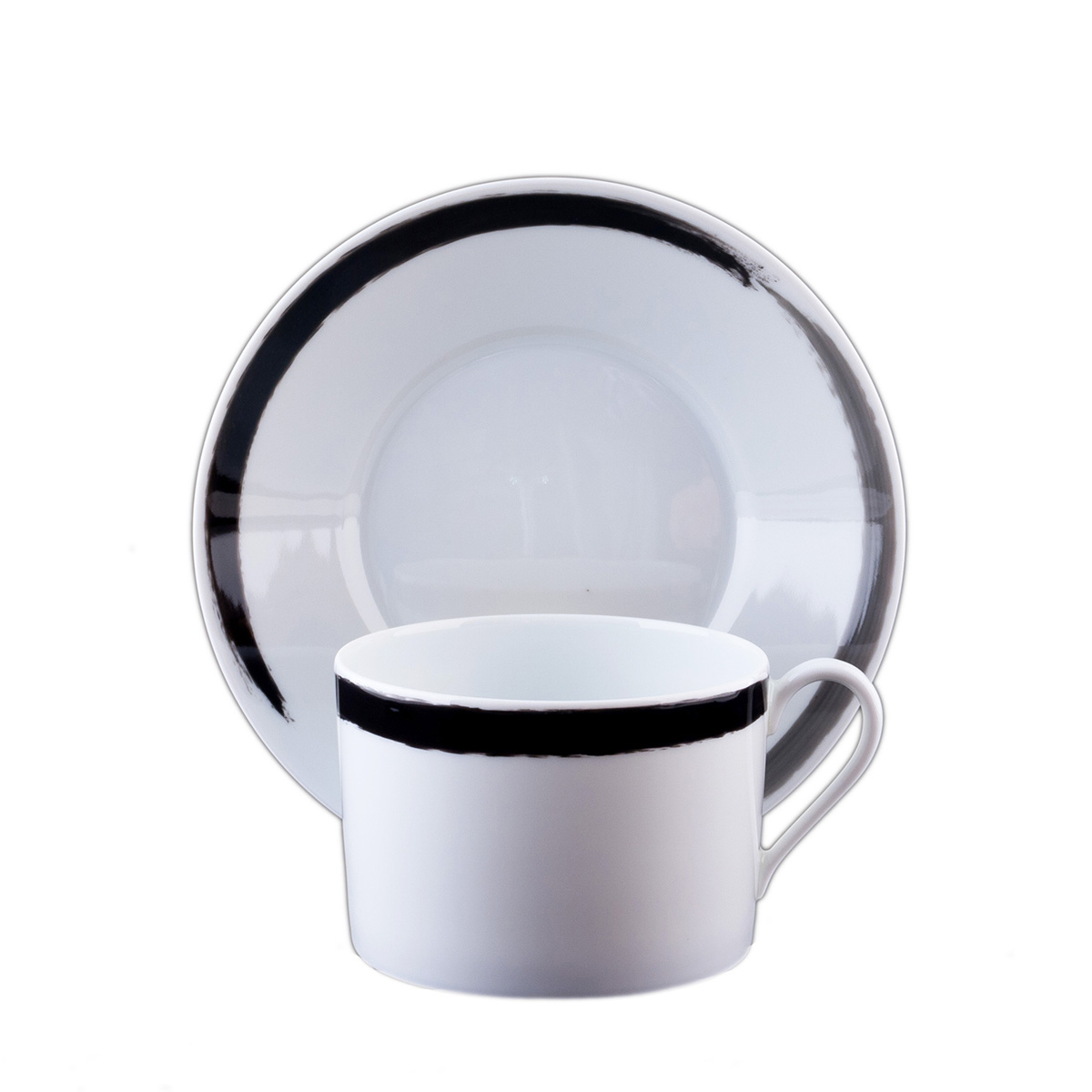 TASSE ET SOUCOUPE DEJEUNER CARBONE - BREAKFAST CUP AND SAUCER CARBONE