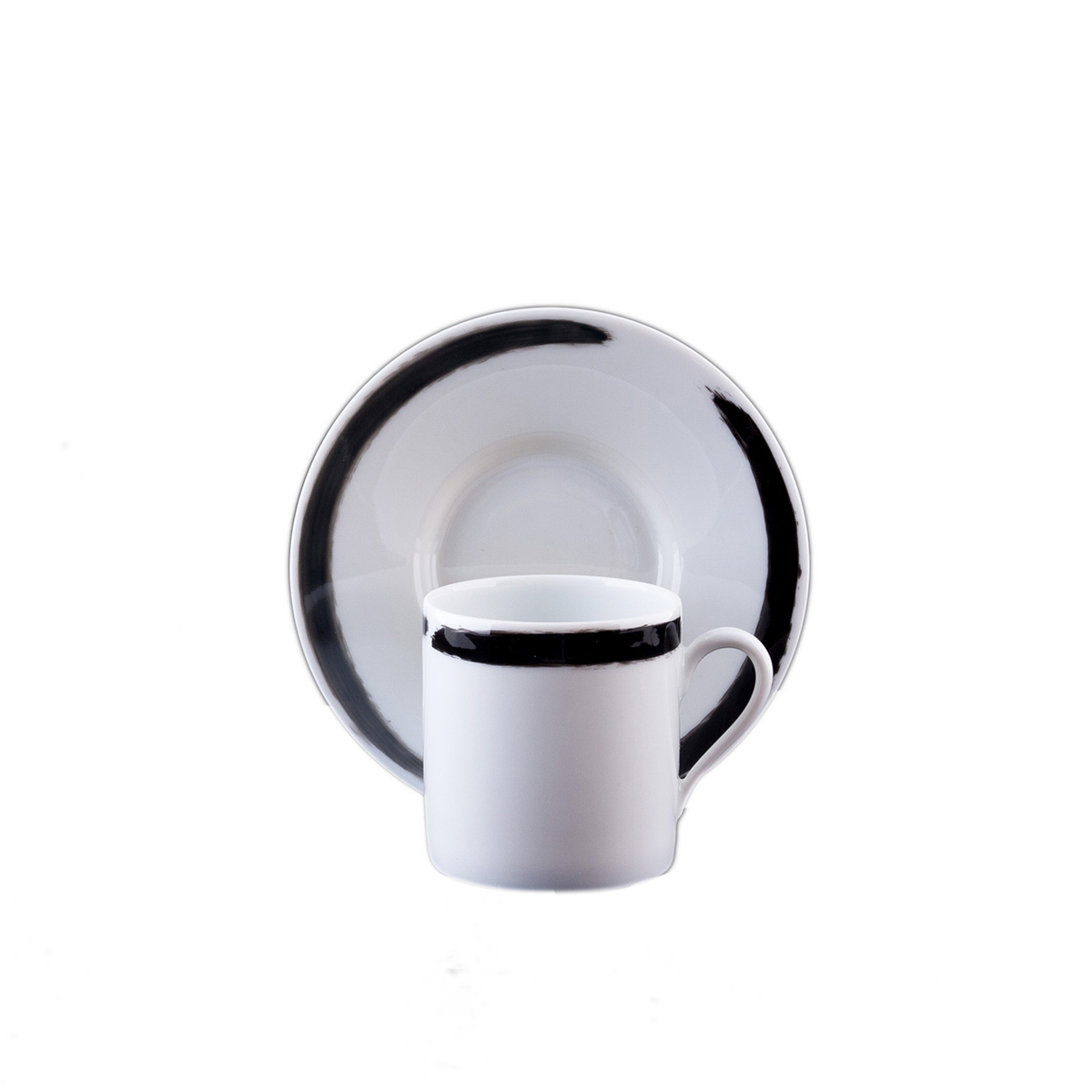 TASSE ET SOUCOUPE CAFE CARBONE - DEMI CUP AND SAUCER CARBONE
