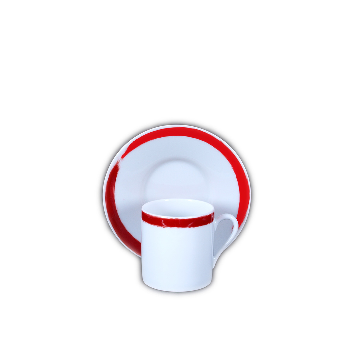 TASSE ET SOUCOUPE CAFE ROUGE - DEMI CUP AND SAUCER RED