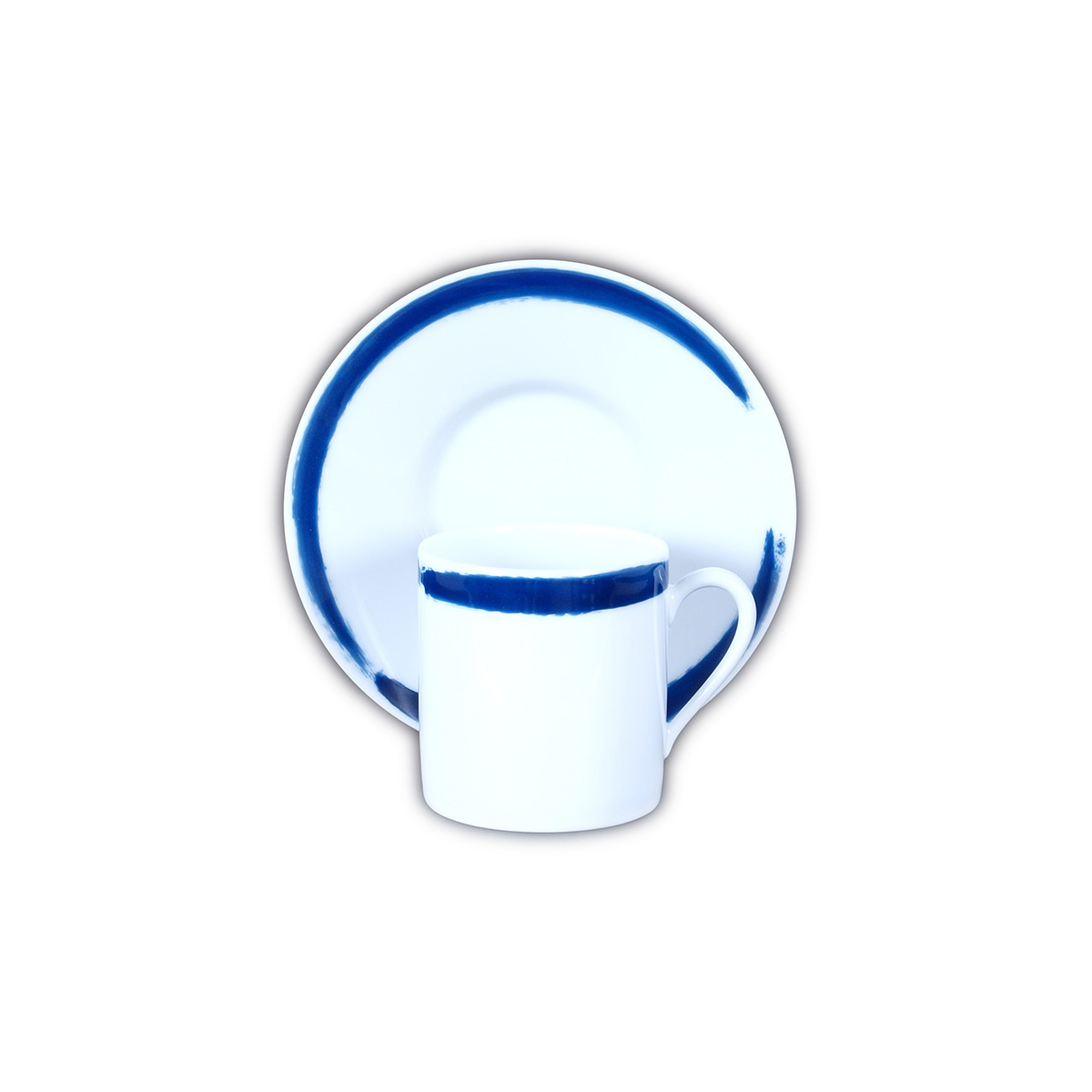 TASSE ET SOUCOUPE CAFE BLEU DE FOUR - DEMI CUP AND SAUCER BLEU DE FOUR