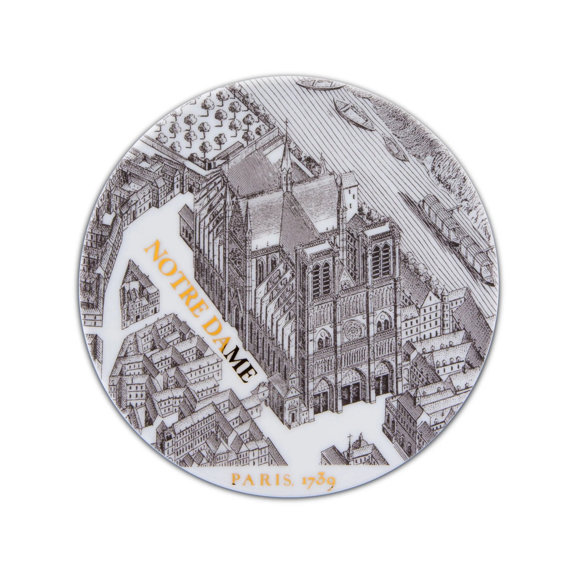 ASSIETTE S NOTRE DAME- PLATE S NOTRE DAME