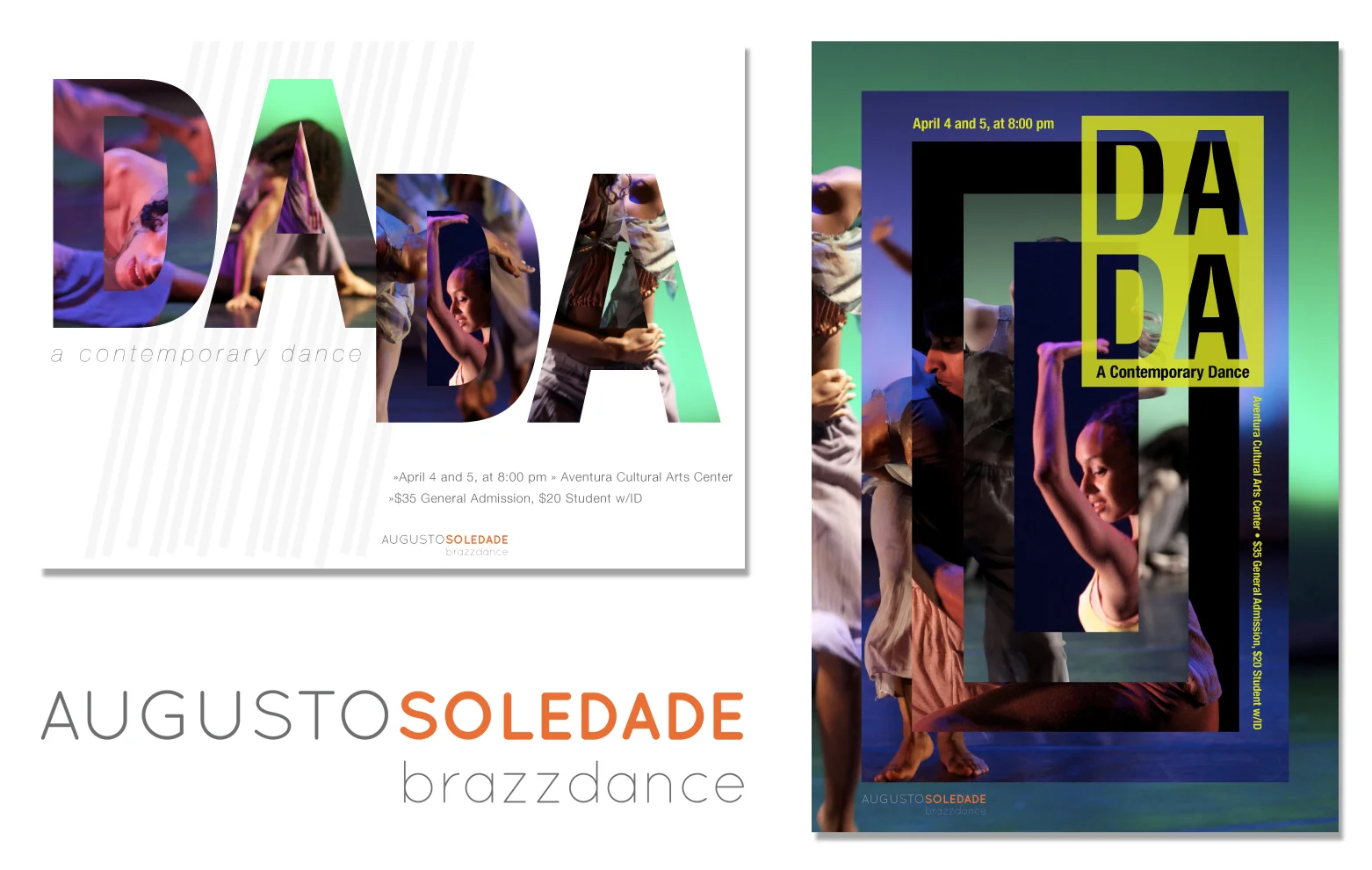 Brazz Dance Identity, Postcard and Poster Design