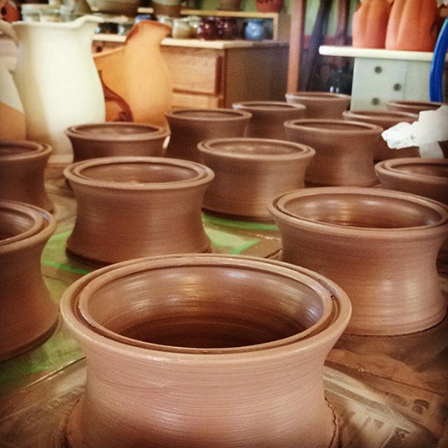 Sponge rests . #thepotterstone #stoneware #pottery #vermont