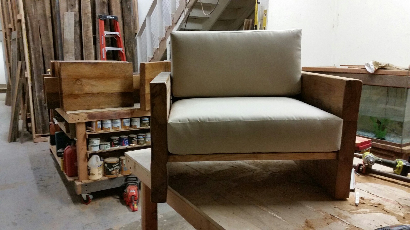 Reclaimed chestnut patio chair