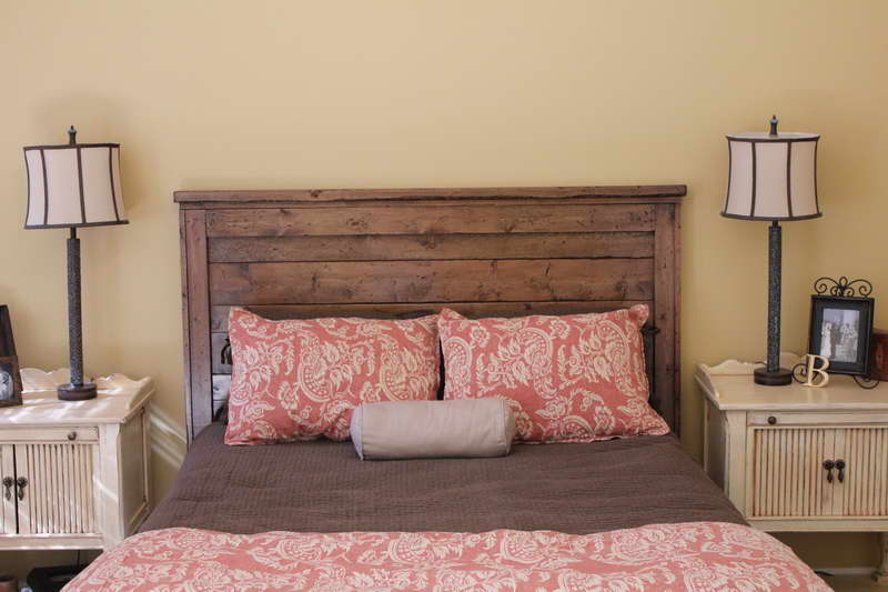 U S Reclaimedu S Reclaimedour Finished Custom Crafted Reclaimed Wood Headboard In It S New Home Check Out Finished Product Picture Vs Inspiration Picture