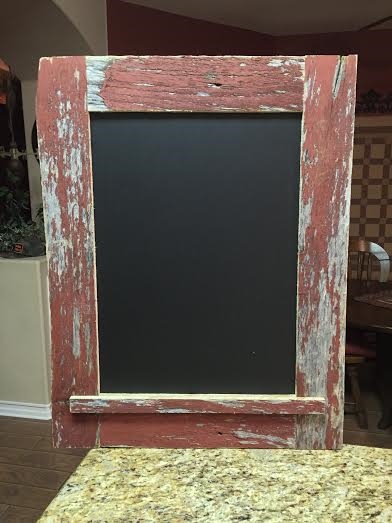 Reclaimed Barn Board Framed Chalkboard