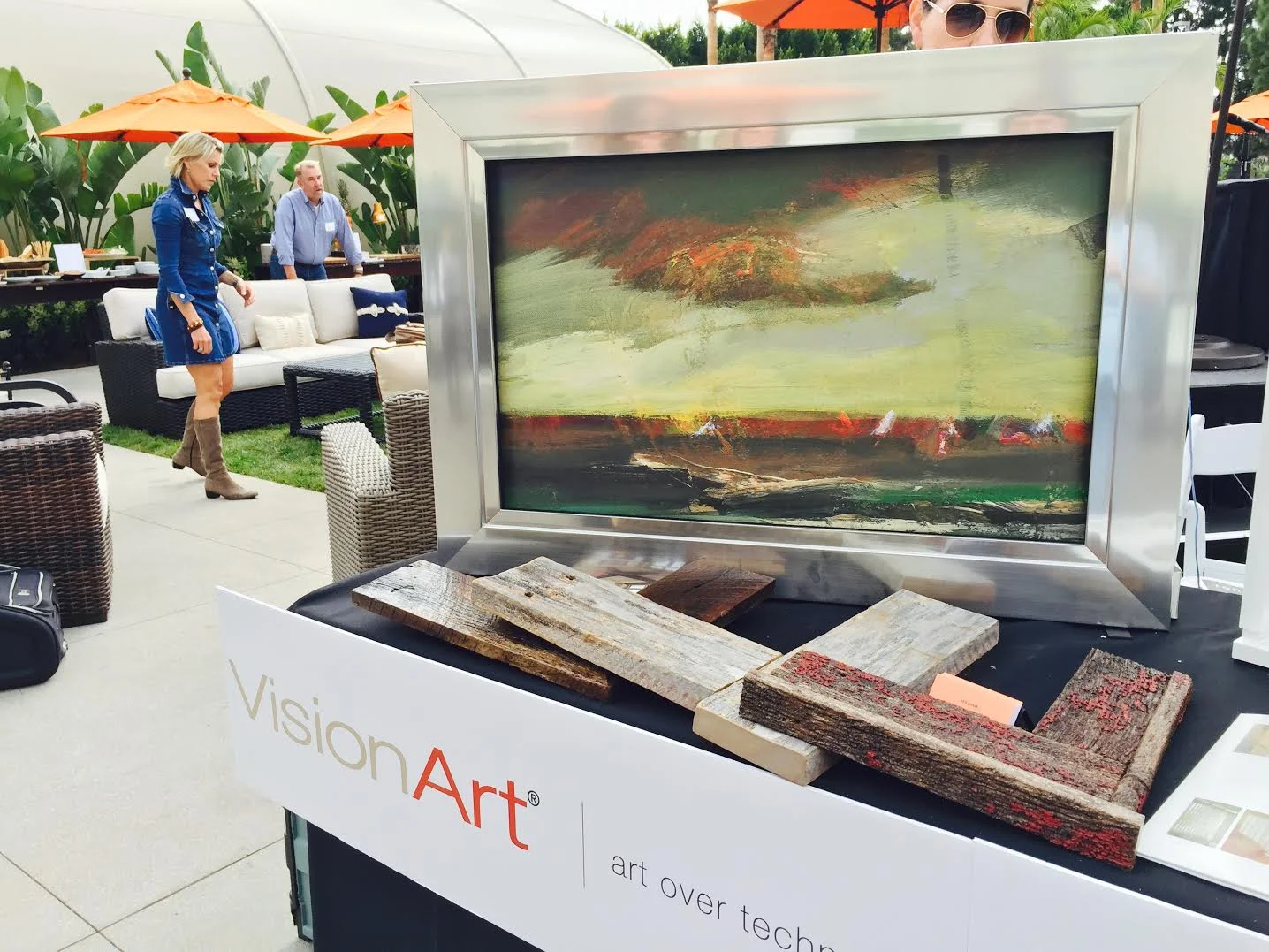 ย Thank you to Lutron & VisionArt Galleries for inviting us to be a part of their exhibit at the ASID OC Re-imagined Expo at the Hotel Irvine, to showcase our reclaimed wood frame samples VisionArt will be offering as an option for their television coverings. We made lots of great connections with designers from all over the OC & look forward to being a part of all their reclaimed designs!