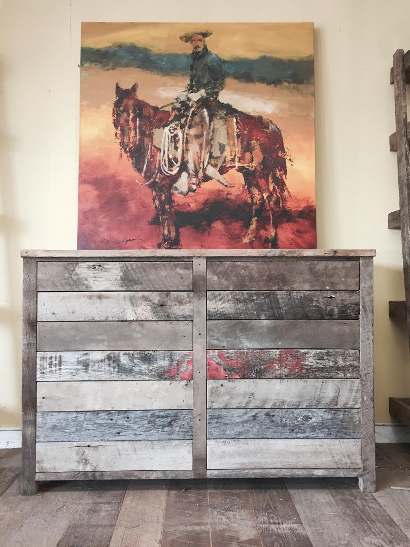 This 6 drawer cabinet can be used in any room, bedroom , office, living room etc. It was custom designed & hand crafted here at the U.S. Reclaimed workshop. It is for sale now in our showroom so come check it out! 