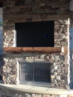 Hi Ben & Bethany Here's our beautiful mantle! We love it! We will certainly be back for a coffee table for this outdoor space. Thank you for an amazing job! Have a very blessed Christmas! Paula and Randy Garcia