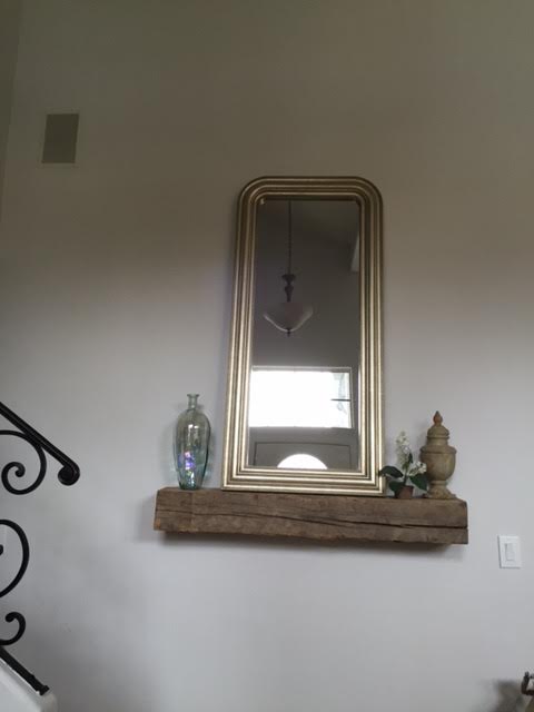 Vintage Reclaimed 6x6 Hand Hewn Beam as a DIY Shelf