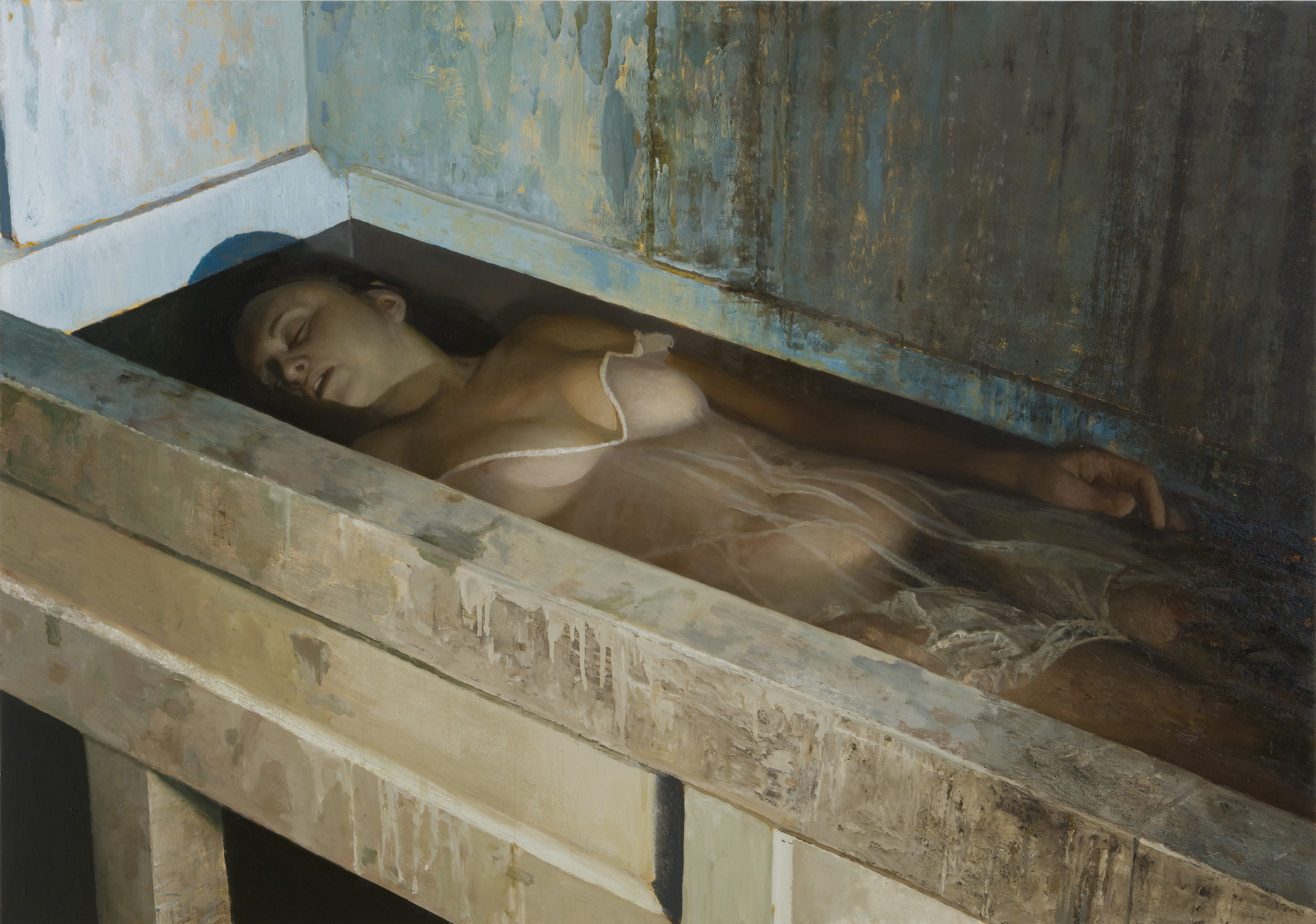 46. SINK, 2010 48 X 64 1:2 IN OIL AND MIXED MEDIA ON BOARD .jpg