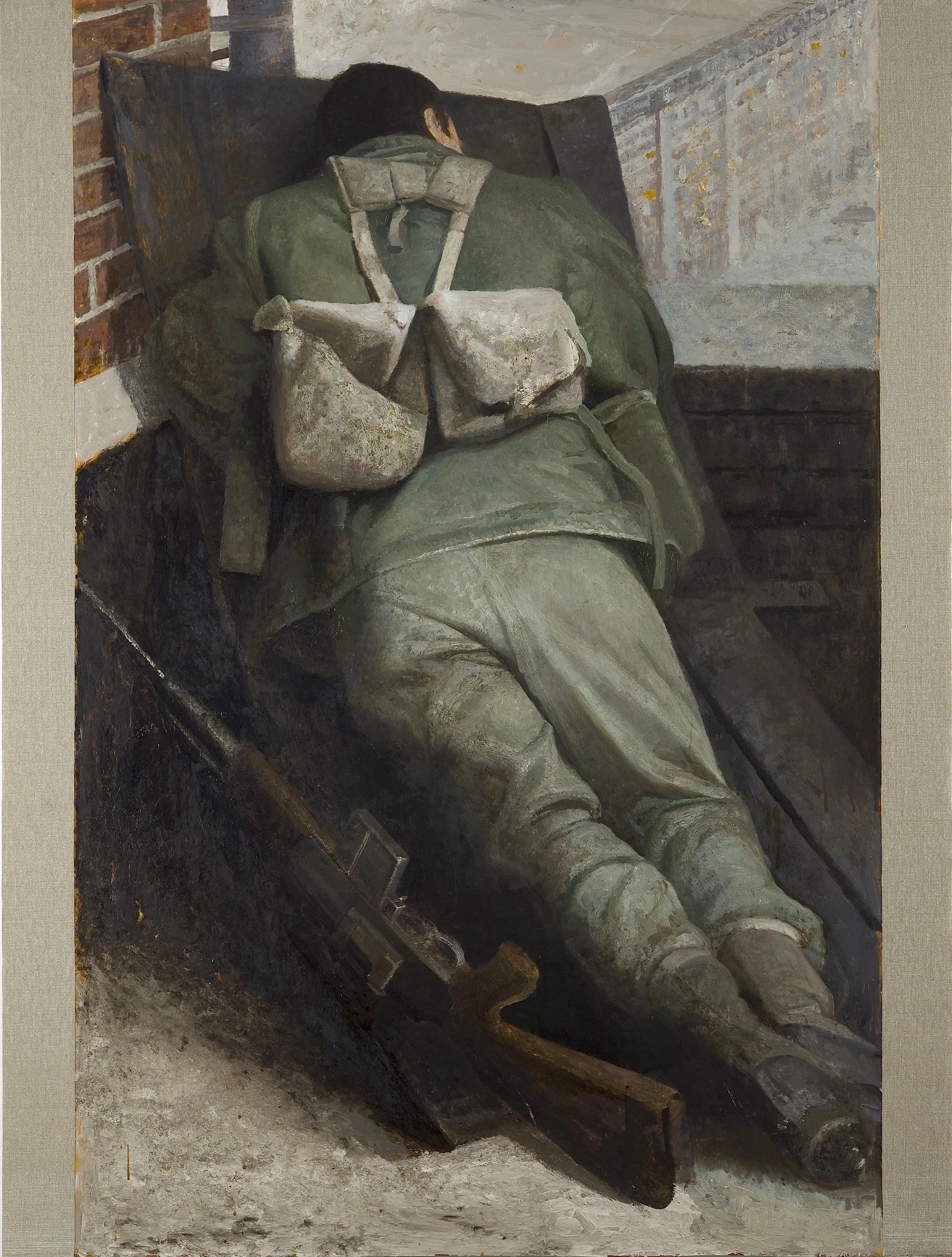 53. SNIPER, 2011 64 X 38 IN OIL AND MIXED MEDIA ON BOARD.jpg