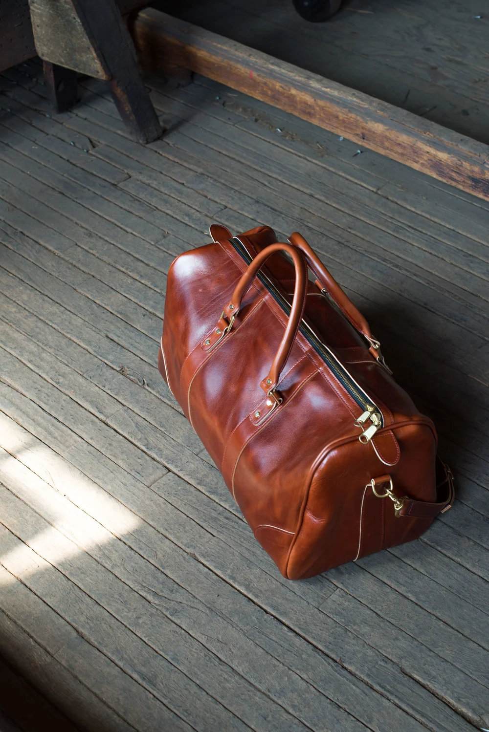 Travel Duffel Cognac Chromexcel — GENUINE HORWEEN
