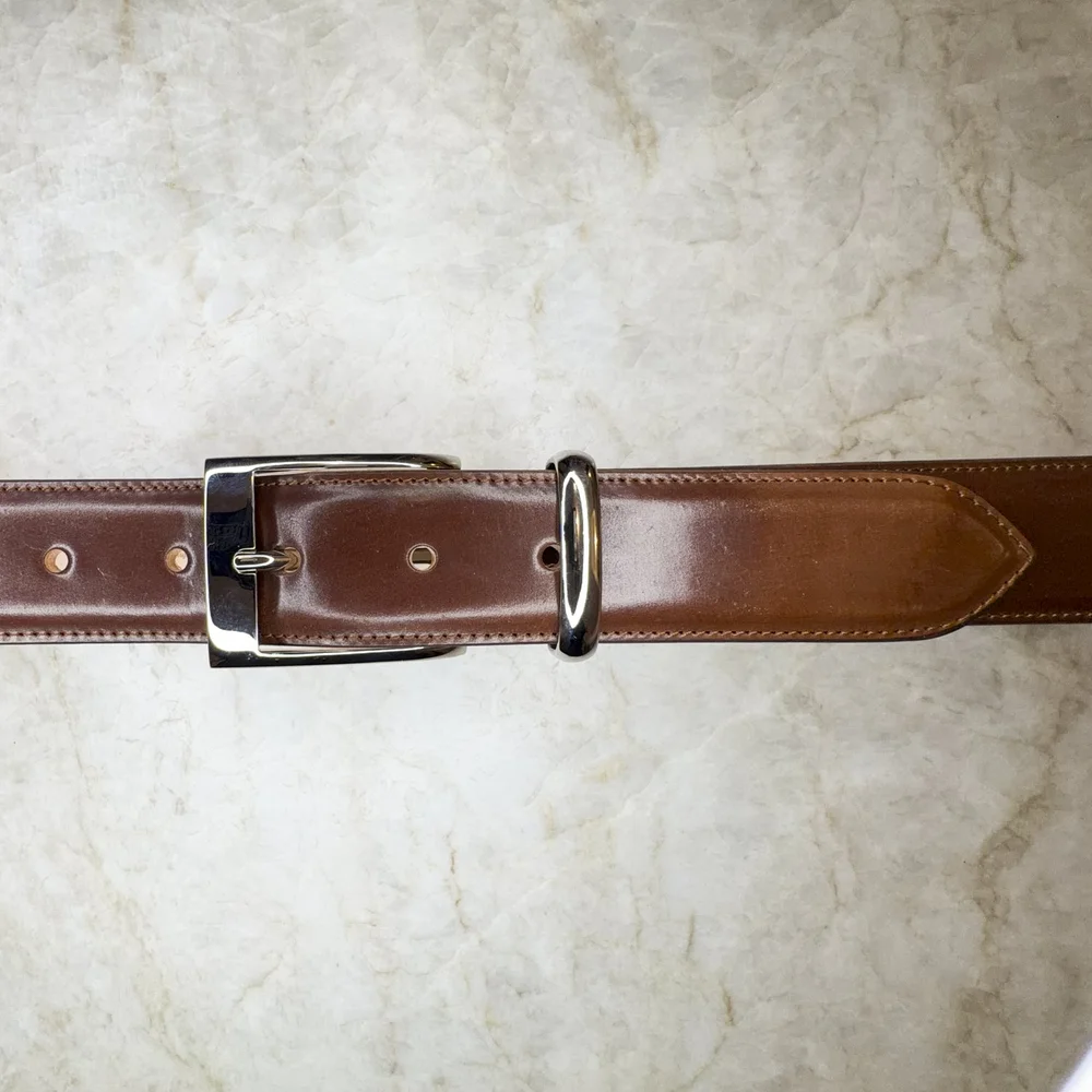One Piece Shell Cordovan Belt - Color #4 GENUINE HORWEEN PRODUCTS One Piece Shell Cordovan Belt - Color #4 GENUINE HORWEEN PRODUCTS