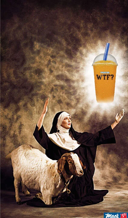 WTF? Nun Goat Print/Poster