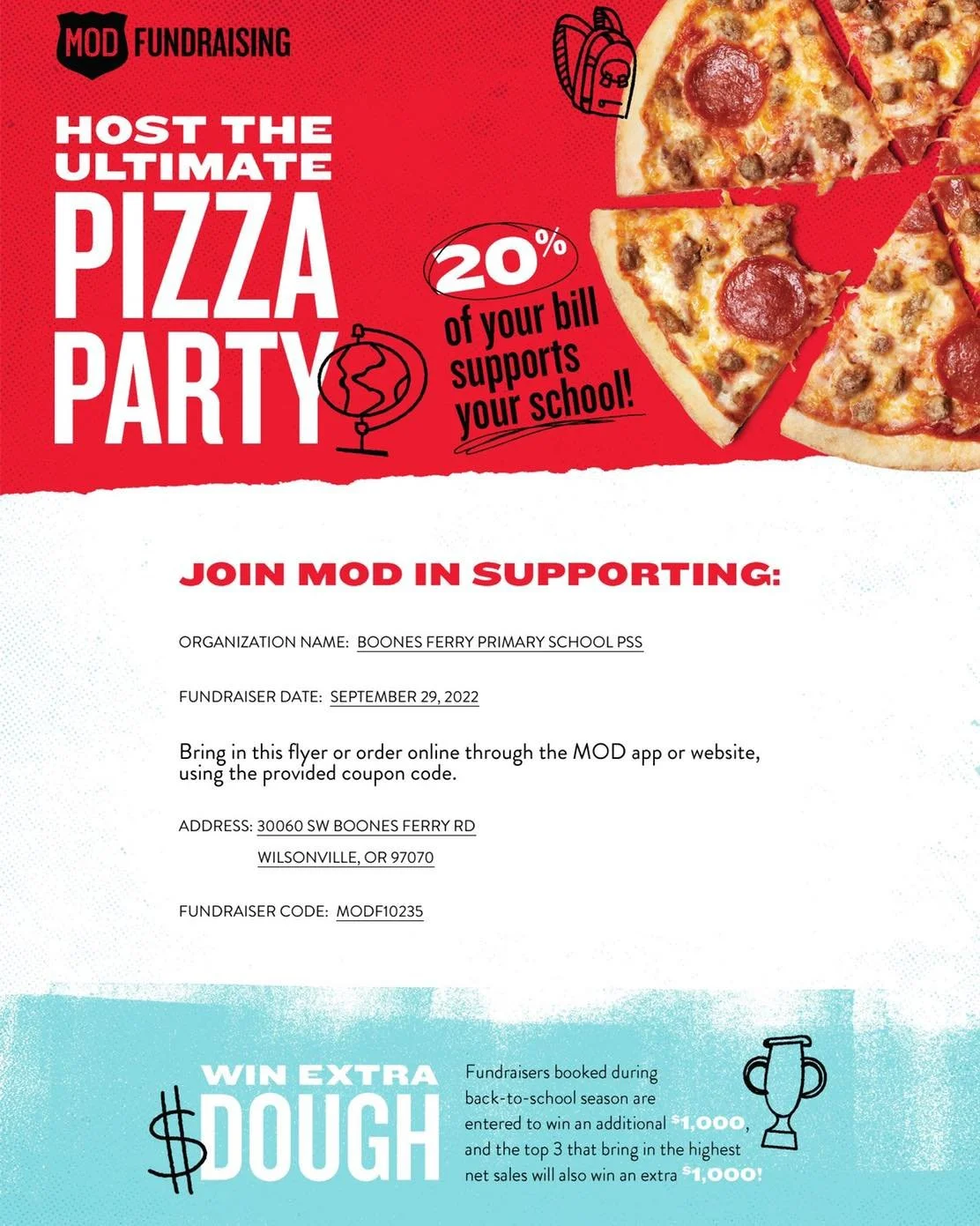Fundraiser - MOD Pizza