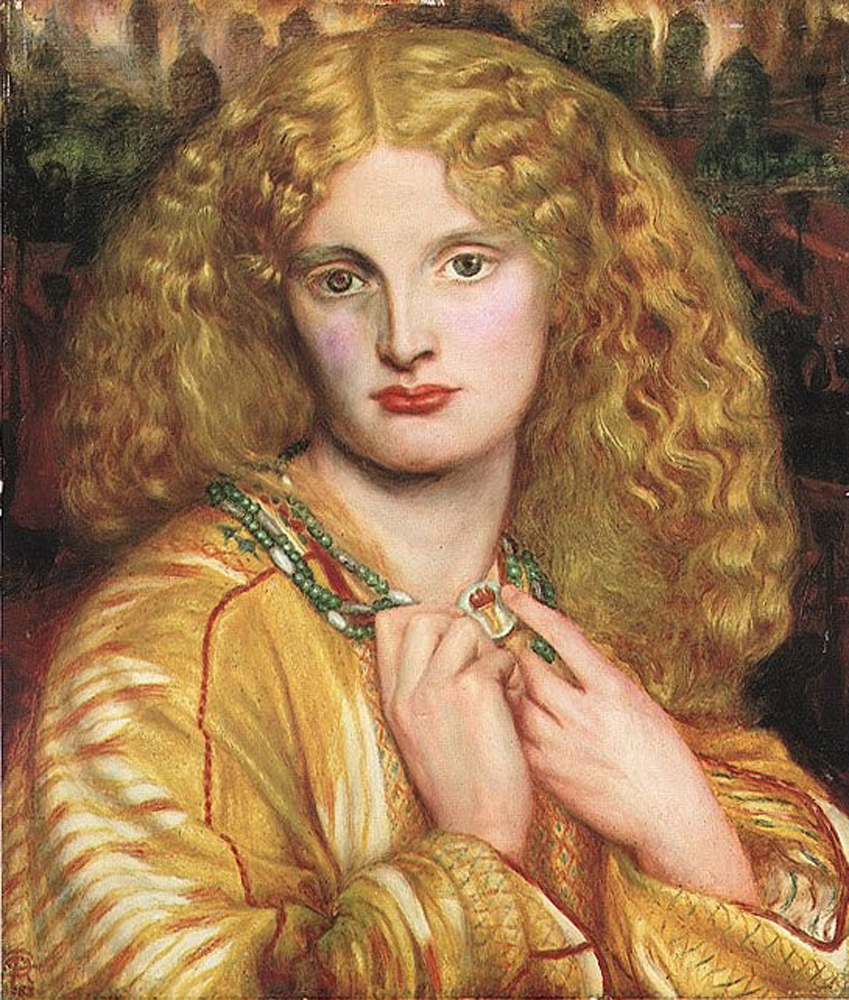 Helen of Troy, by Dante Gabriel Rossetti. Annie Miller was the model for Helen.