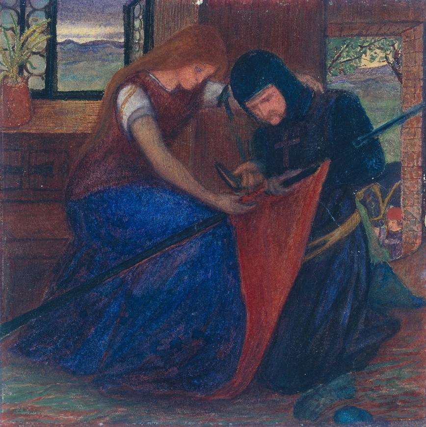 Lady Affixing a Penant to a Knight's Spear, by Elizabeth Siddal.