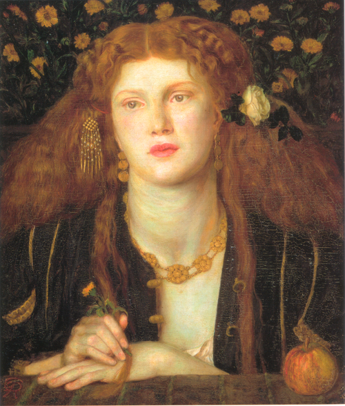 Bocca Baciata, by Dante Gabriel Rossetti. The model was Fanny Cornforth.