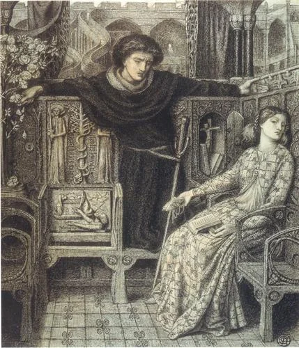 Hamlet and Ophelia, by Dante Gabriel Rossetti.