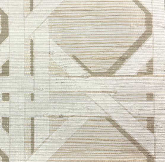 Boca Grand on Grasscloth - White Wash