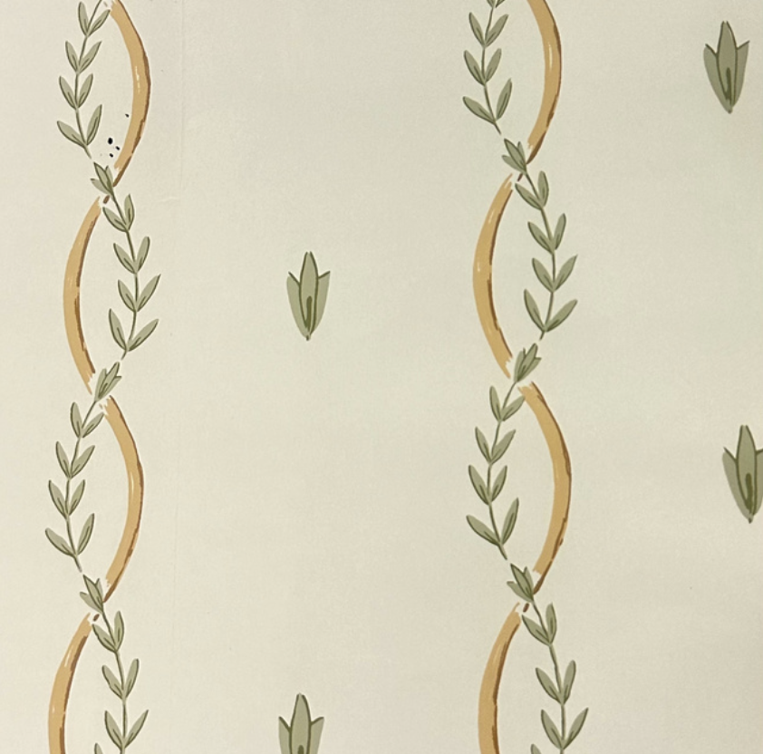 Manor House - Moss/Tan on Cream