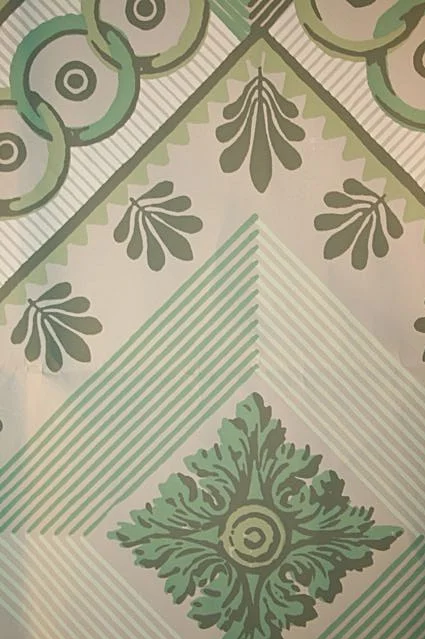 Natchez - Cream/Greens on Beige