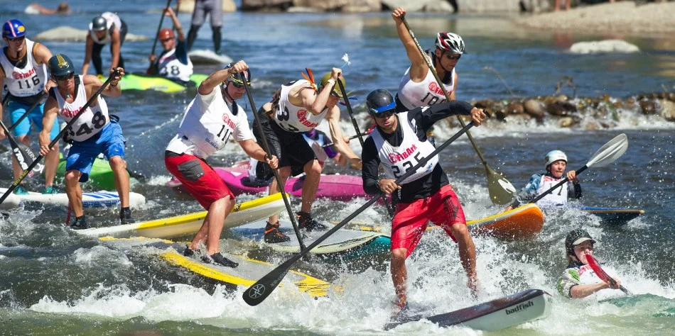 2014 or 15 Fibark SUP downriver race