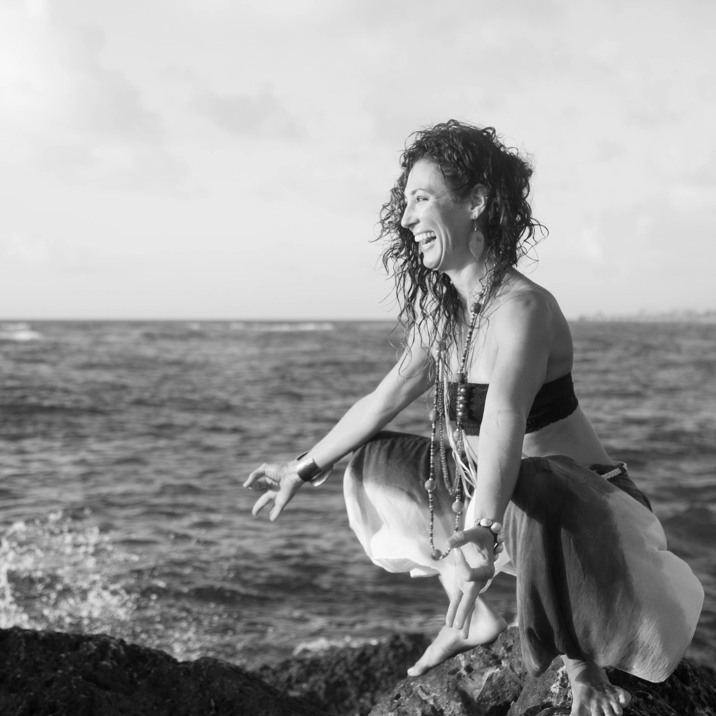 yoga photoshoot on the beach