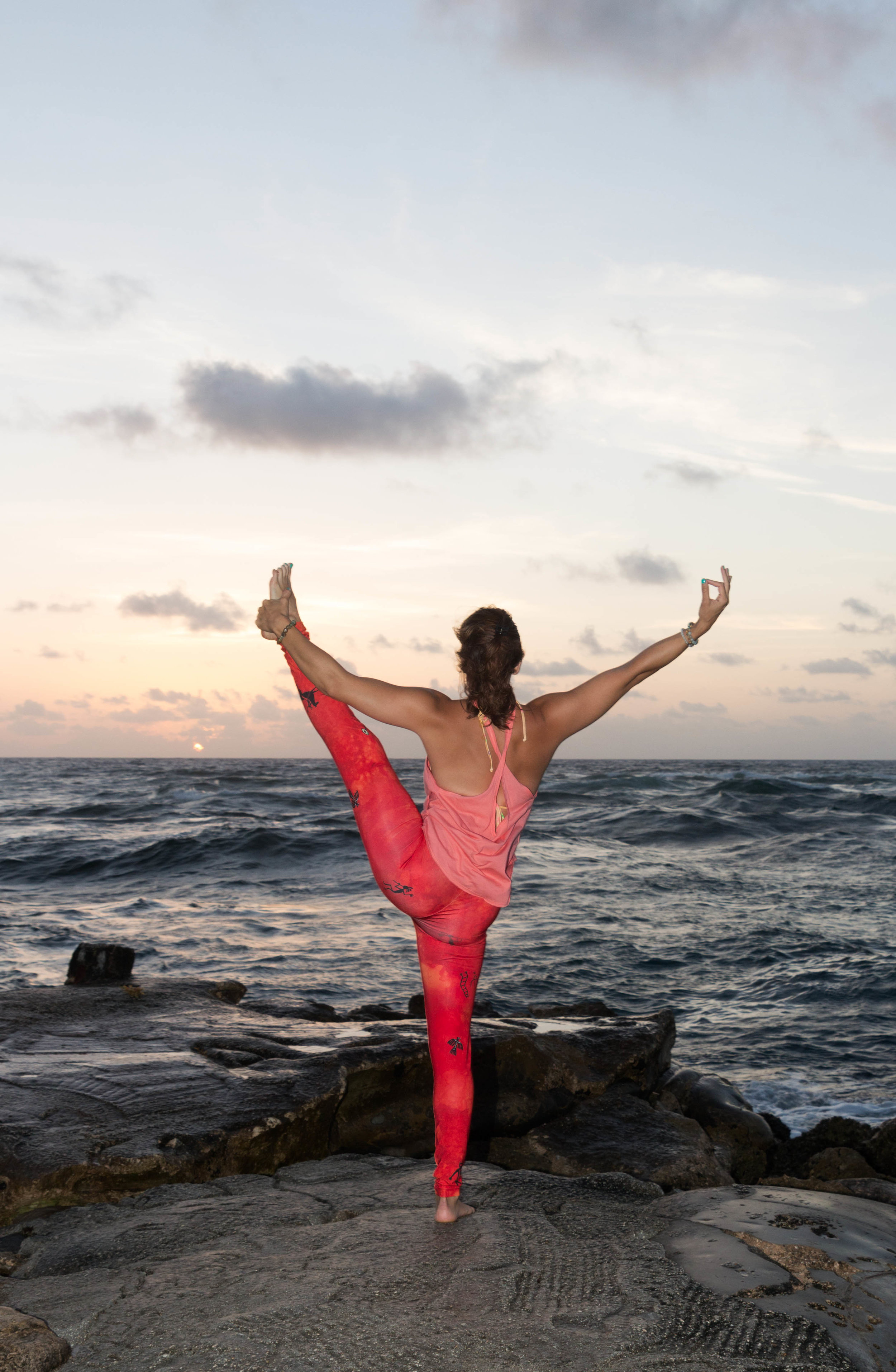 sunrise yoga photography on the beach