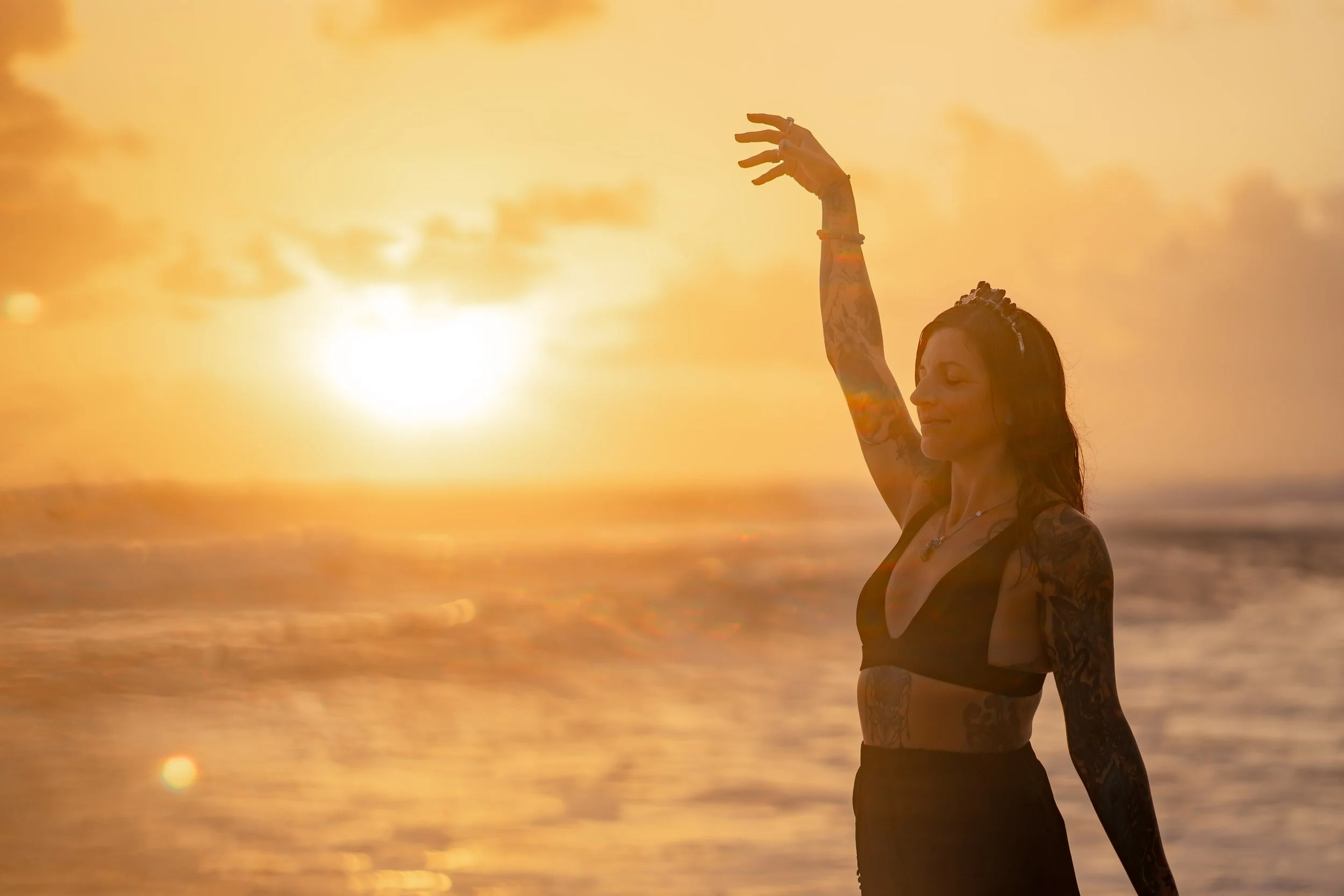 portrait photography in lake worth: goddess inspired sunrise sessoin