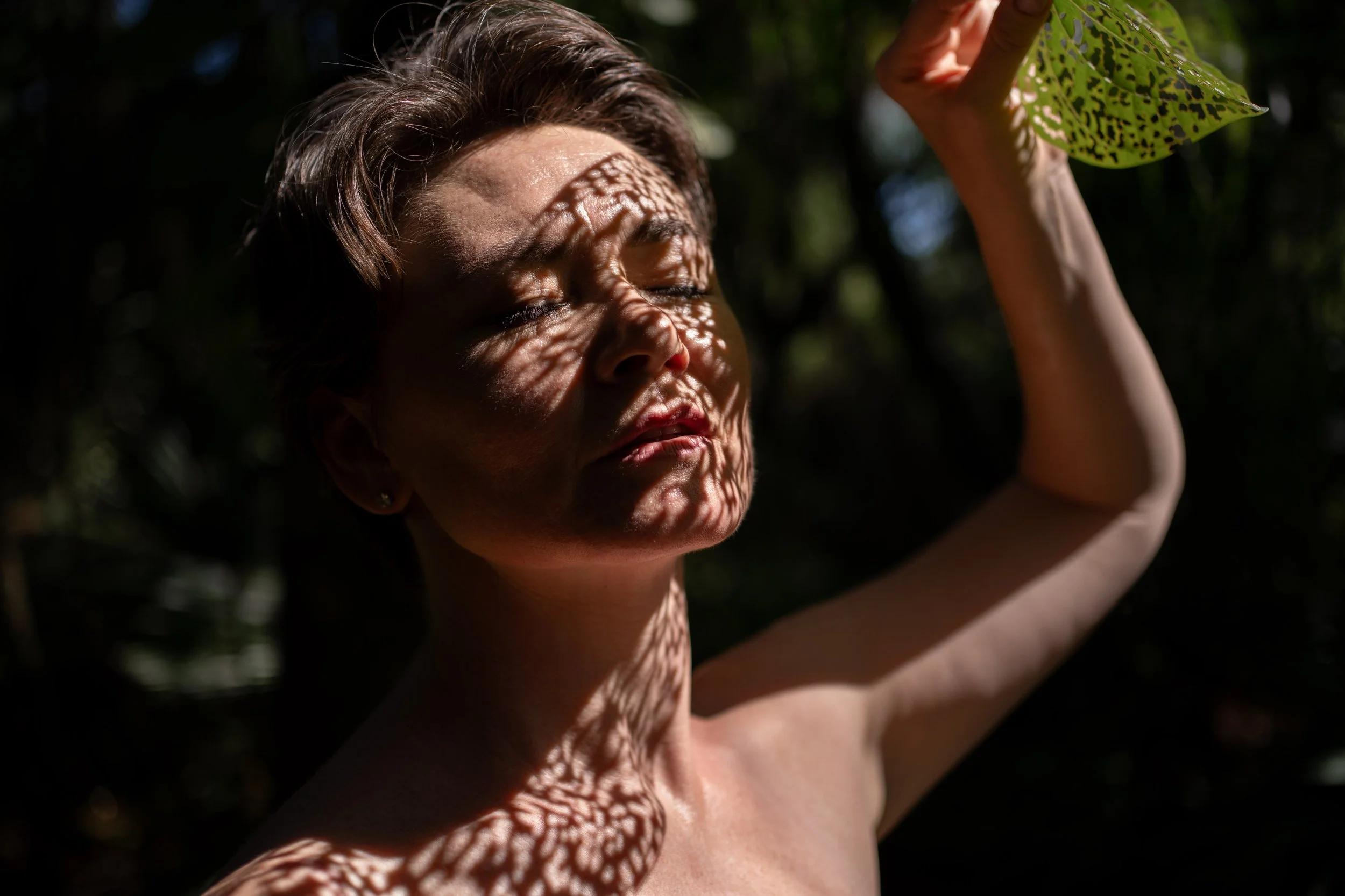 self-portraits: light and shadow play