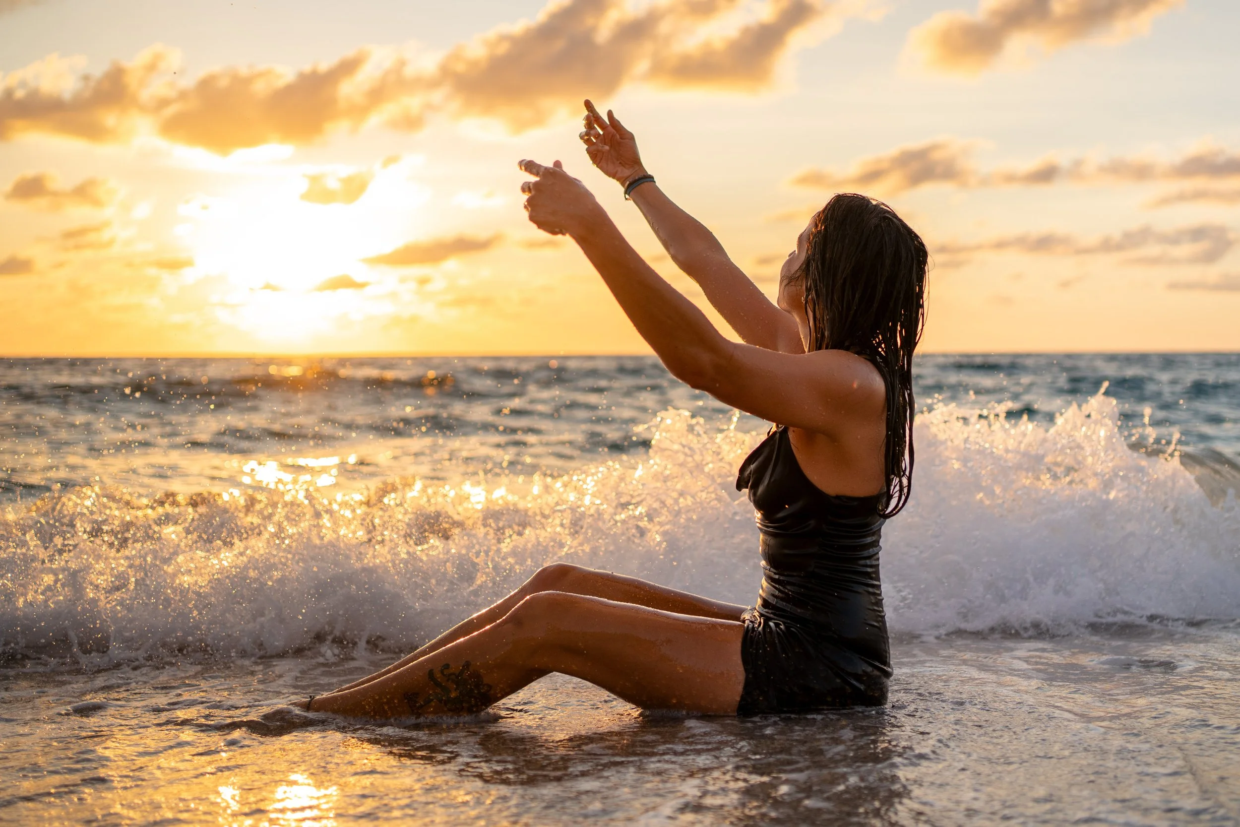 portrait photography in delray beach - one woman’s sunrise goddess photoshoot