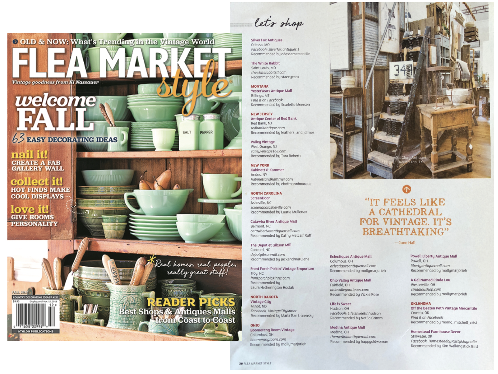 Flea Market Style, Fall 2018 "Let's Shop" Feature