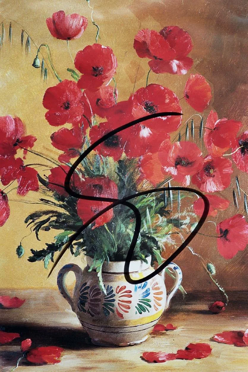 LOUIS HEILBRONN Red Flowers Poster , 2014 DigitaL c-print 5 x 7 inches
