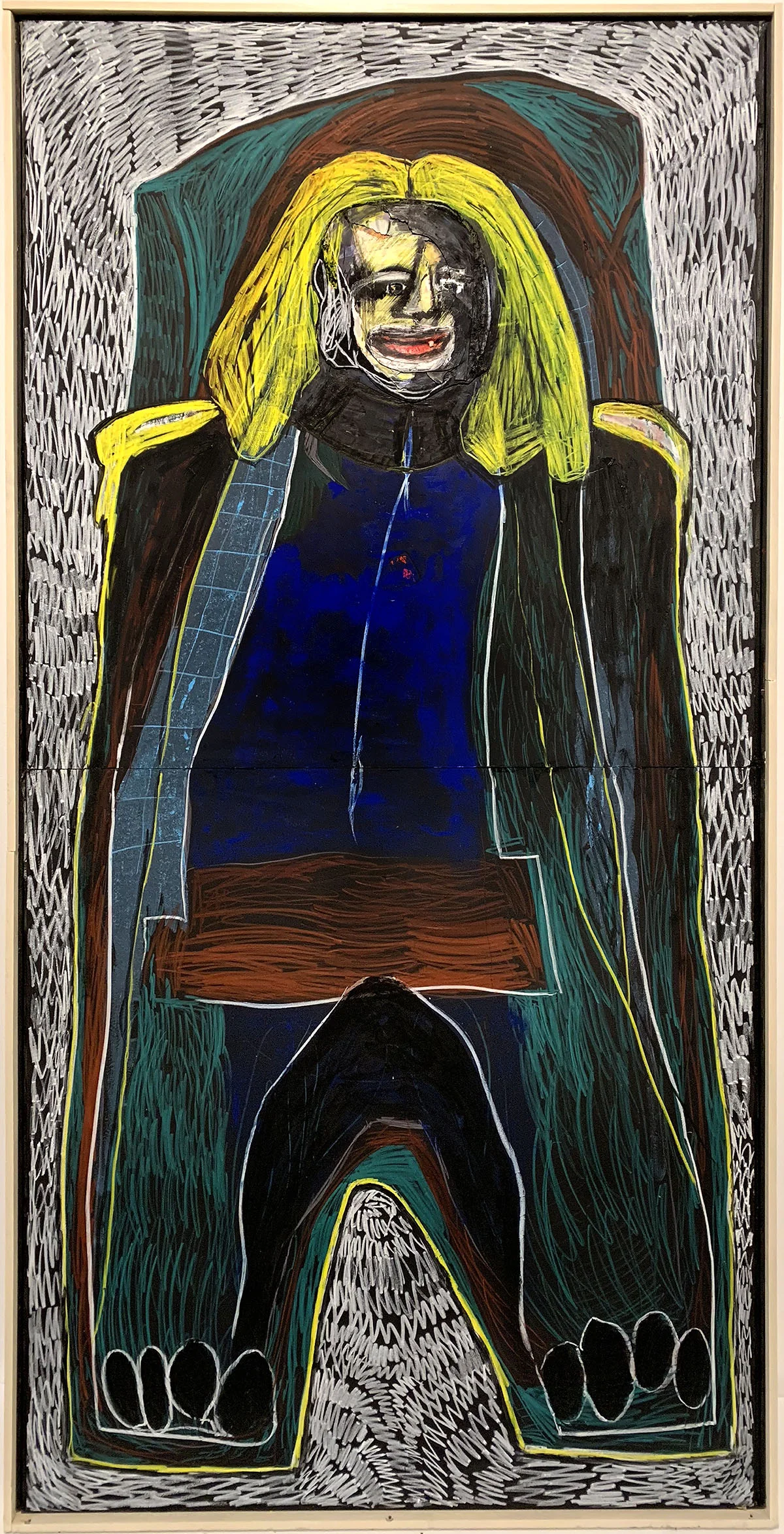 She’s Pretty on the Outside , (Back) 2018 Mixed media on wood with artist frame 73 1/2 x 37 1/2 x 2 1/2 inches