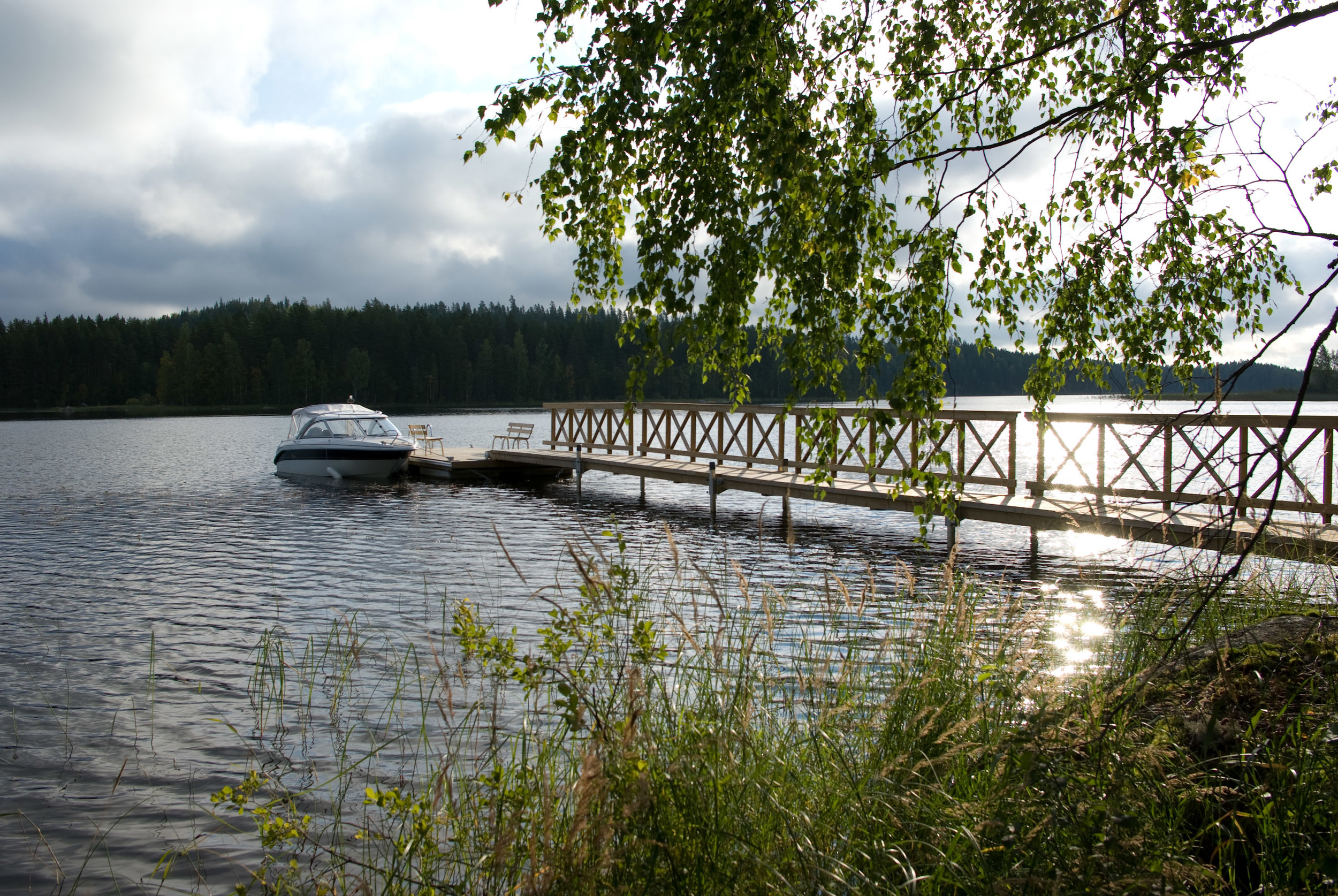 Дом в Финляндии. Дом на берегу озера.