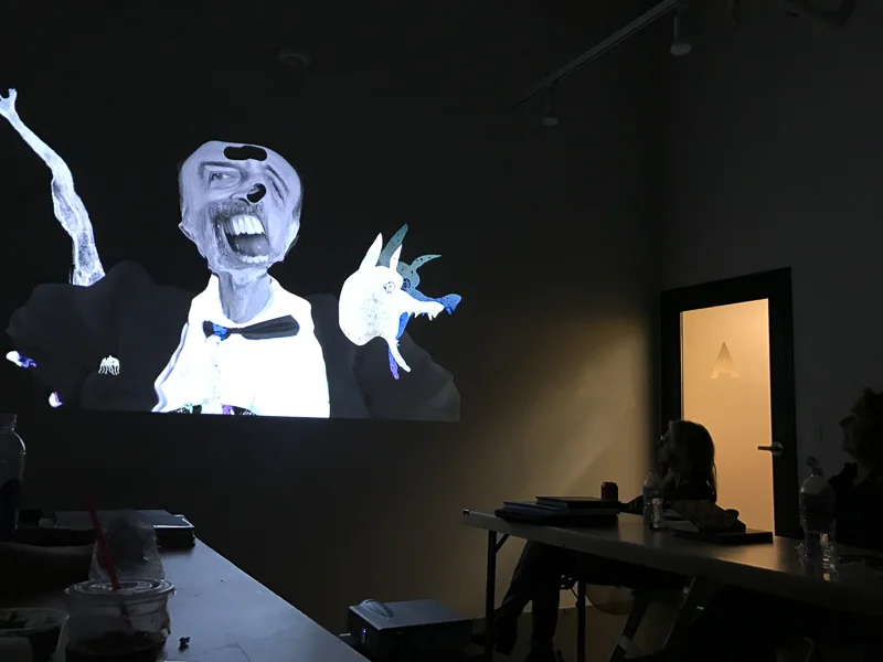 Screen shot from a animation video created for "The Theater of Apparitions"
