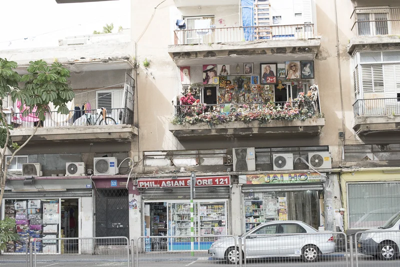 Balcony in one of the most neglected areas of Tel Aviv. 