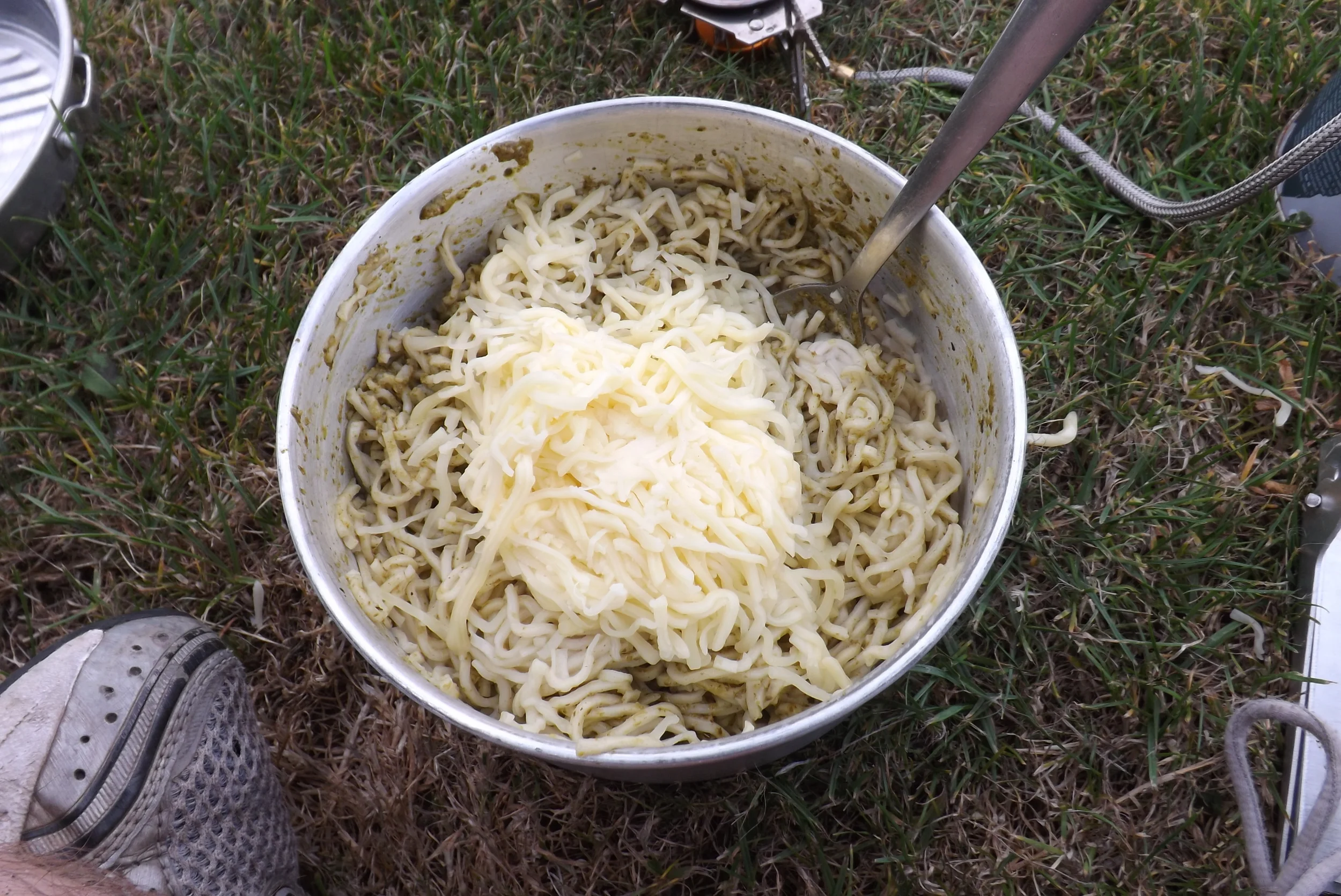  With this combination of pizza cheese and pesto under my belt, I'm expecting my Italian passport to come though the post any day now. 
