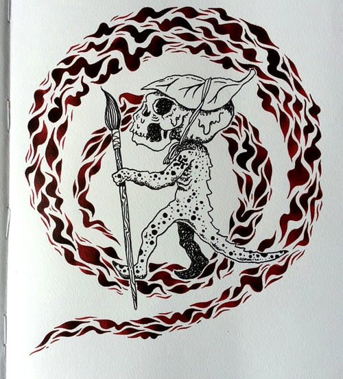 Here's the old original drawing from the last time I had made a new Skulls And Rainbones Society Tee. Big thanks to new members and returning peeps. Talk to you all soon.