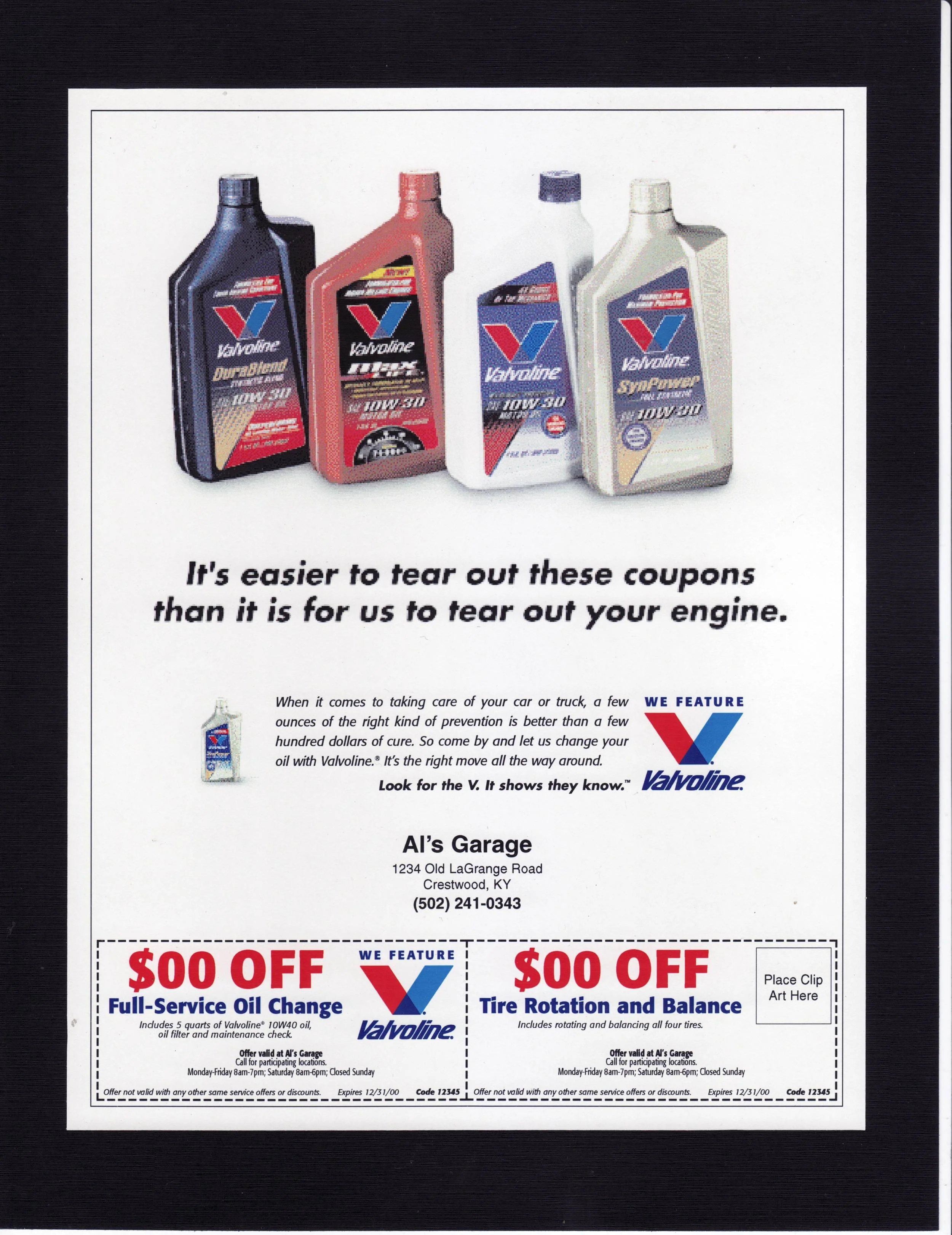 Valvoline  The online portfolio of James Williamson, Creative Pro
