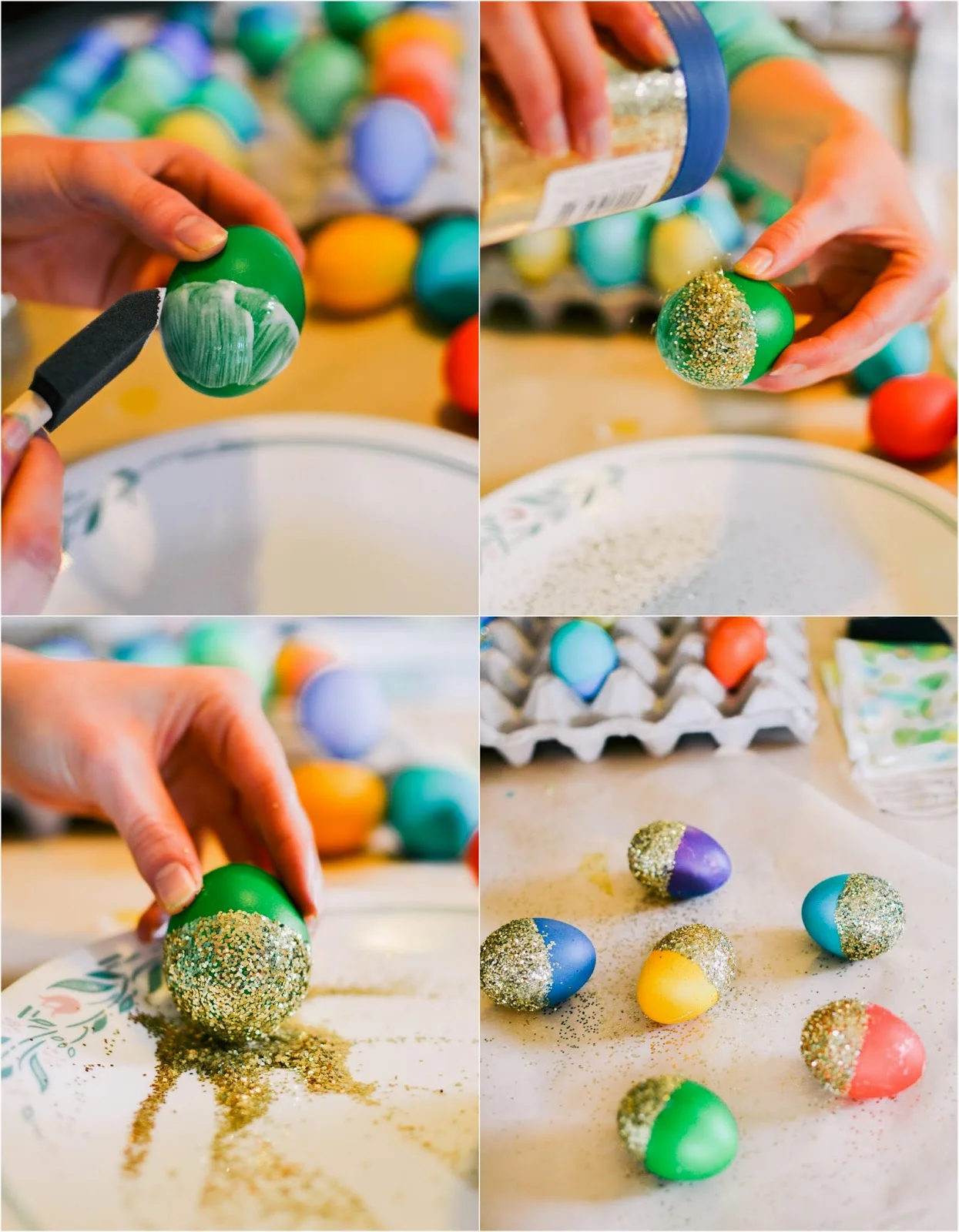 diy glitter Easter eggs — the farmer's daughter let's bake something