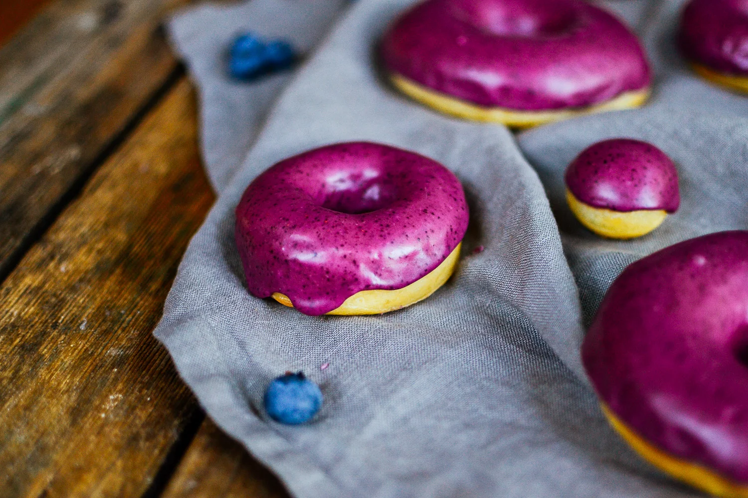 blueberry basil doughnuts — the farmer's daughter let's bake something