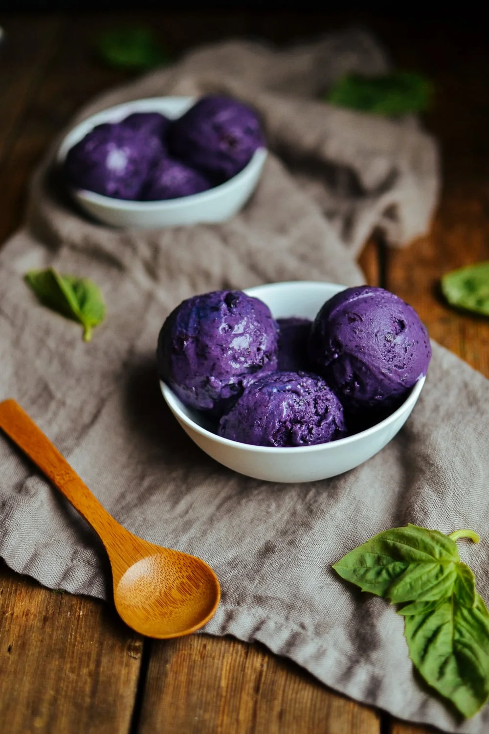 blueberry basil ice cream — the farmer's daughter let's bake something