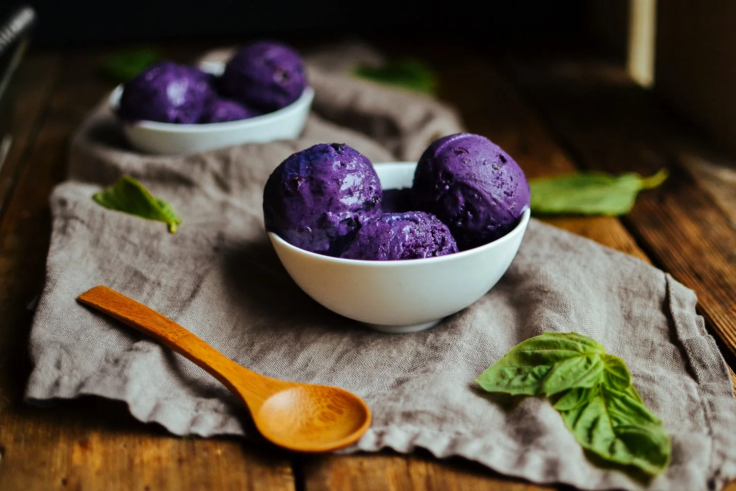 blueberry basil ice cream — the farmer's daughter let's bake something