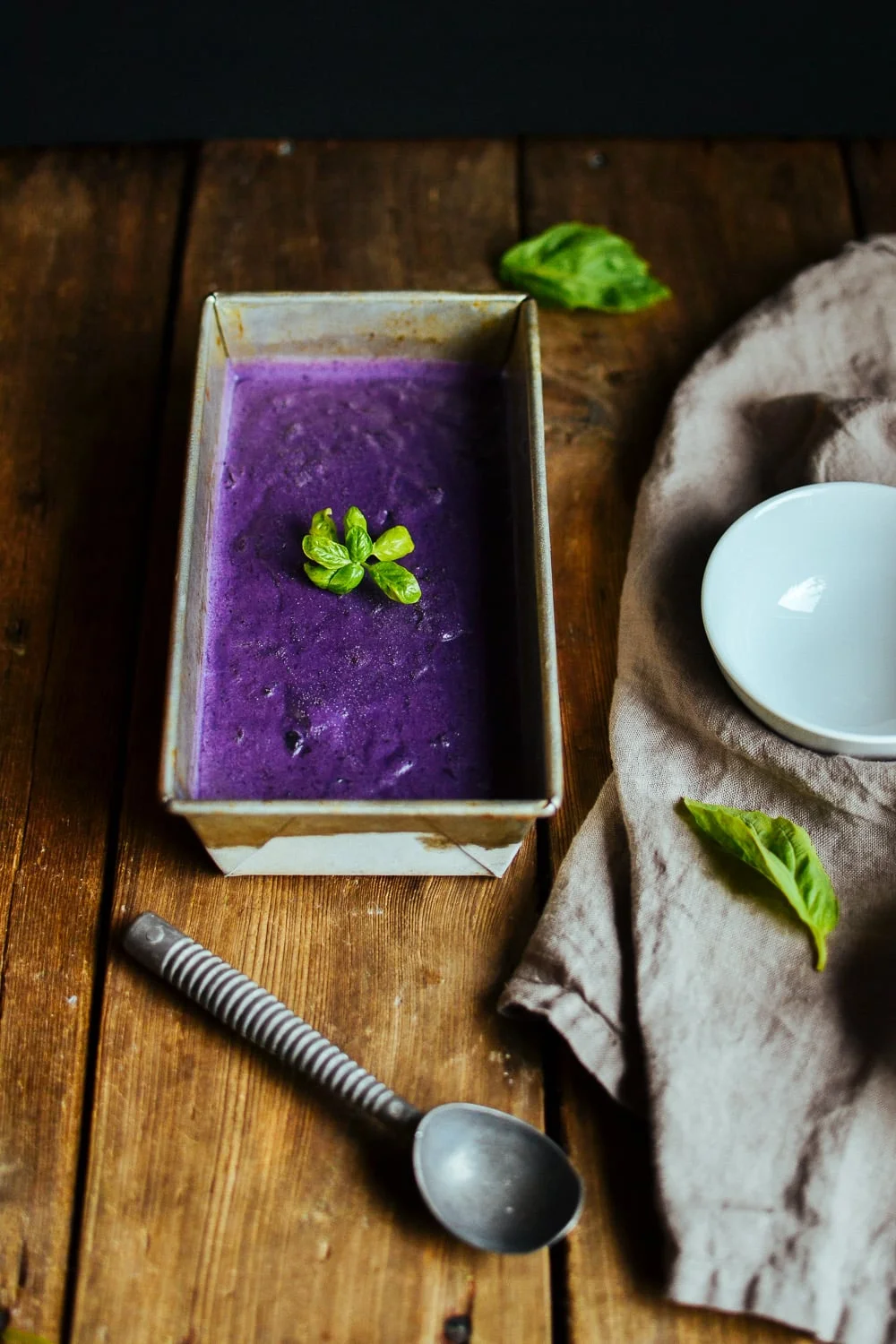 blueberry basil ice cream — the farmer's daughter let's bake something